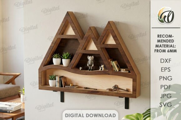 3D Wall Shelf Laser Cut: Creative Design Files for Your Space