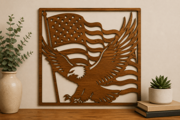 American Eagle Wall Art SVG Laser Cut