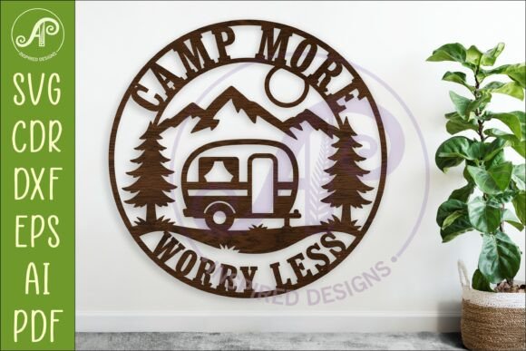 Camp More Worry Less SVG | Camping Wall