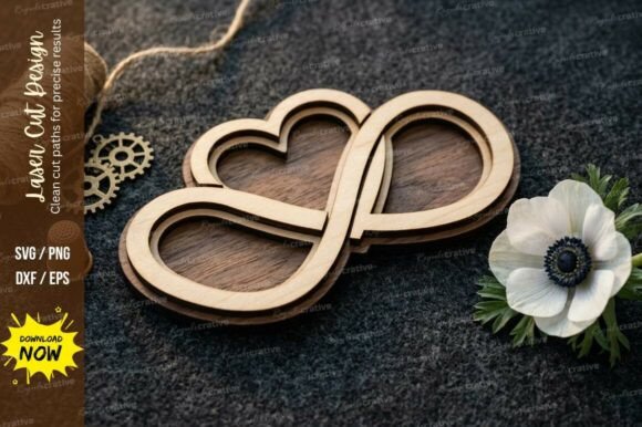 Create a Timeless Symbol with the Infinity Heart Frame Laser Cut SVG