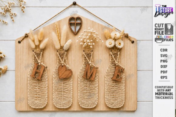 Create Rustic Charm with DIY String Art Wall Vase Laser Cut