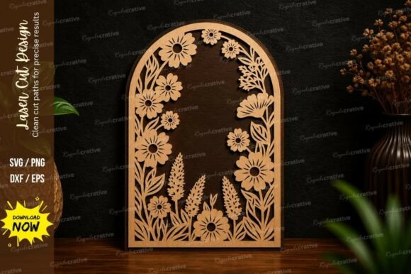 Daisy Window Frame SVG Laser Cut Svg