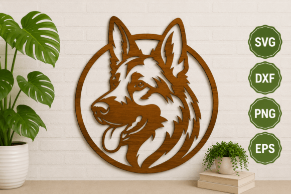 Dog Wall Art SVG Laser Cut for Creative Projects