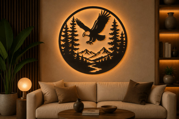 Eagle Wall Decor SVG Laser Cut File