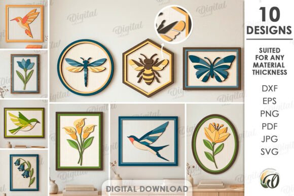 Elevate Your Space with Decorative Wall Arts Bundle Laser Cut