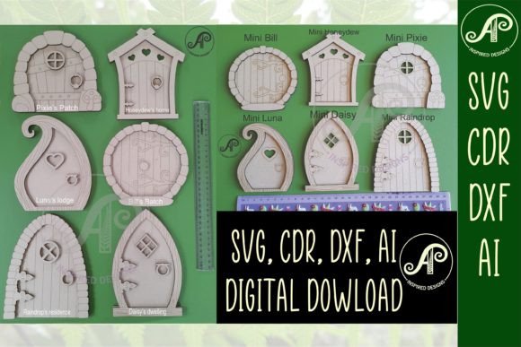 Enchanting 2-Layer Fairy Door Laser Cut Files