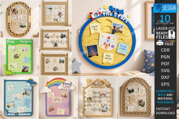 Felt Notes & Photo Organizer Laser Cut Design Set