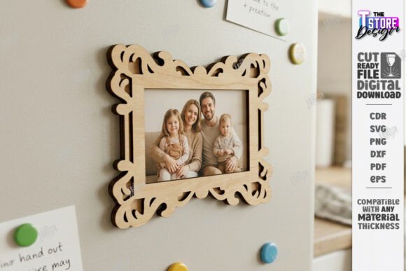 Fridge Magnet Photo Frame Laser Cut