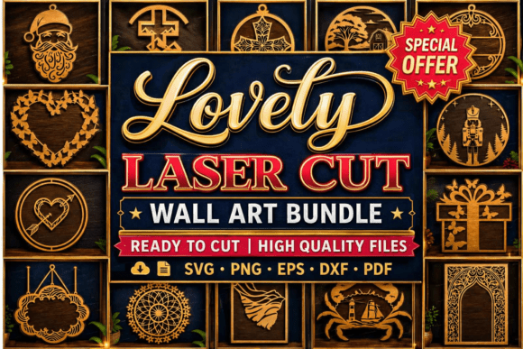 Lovely Laser Cut Wall Art Svg Bundle for Creative Projects