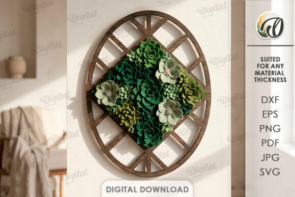 Wooden Felt Wreath Base Laser Cut Design Files
